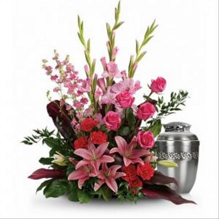 Photo of flowers: Adoring Heart Cremation Urn